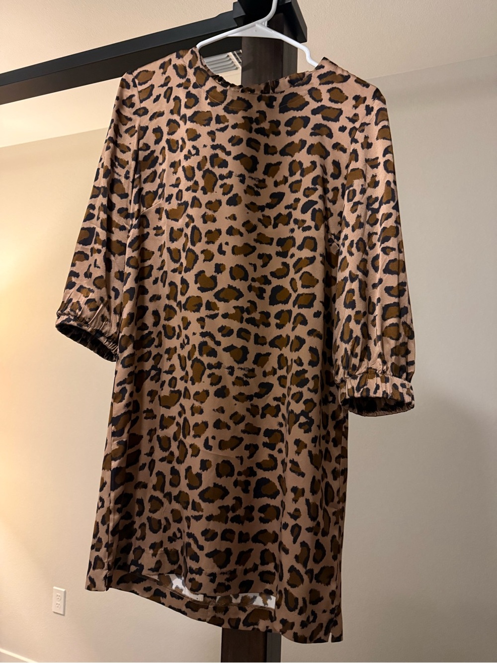 sundays Leopard Print Mini Dress in Brown and Black